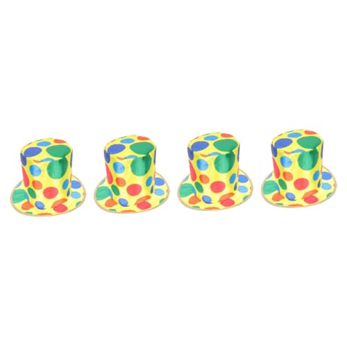 BESTonZON 4 Stück Clownhut Halloween Kostüm Großer Zylinderhut Leicht Bequem für Erwachsene und Jugendliche Party Requisit Bühnenauftritt BESTonZON 4 Stück Clownhut Halloween Kostüm Großer Zylinderhut Leicht Bequem für Erwachsene und Jugendliche Party Requisit Bühnenauftritt von BESTonZON