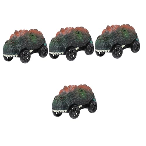 BESTonZON 4 Stück Dinosaurier-Auto ferngesteuertes Rennauto Lastwagen für Jungs Kinderspielzeug Spielzeug für Kinder Autos Spielzeug Spielzeuge Spielzeug verfolgen Spielzeugauto verfolgen von BESTonZON