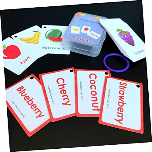 BESTonZON 4 Stück Englisch Lernen Karteikarte Lernkarten Für Kleinkinder Alphabet-Flash-Karten Phonik-Spiele Zahlenkarteikarten Zahlen-Flash-Karten Lernwerkzeug 300 g Beschichtetes Papier von BESTonZON