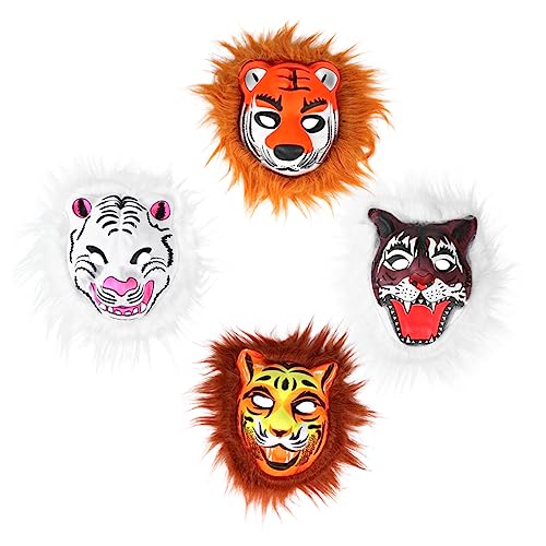 BESTonZON 4stücke Tiger Für Mädchen Und Erwachsene Kreative Kostüm-accessoires Für Halloween Cosplay Und Stil Zufällig von BESTonZON