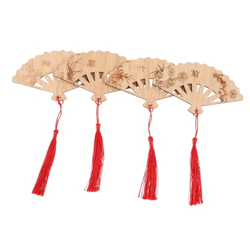 BESTonZON 4 Stück Fan-Lesezeichen Preisverleihungsmedaille Tragbare Utensilien Fächer Lesezeichen Bambus Lesezeichen Dekoration im chinesischen Stil Lesezeichen für Bücher Polyester Khaki BESTonZON 4 Stück Fan-Lesezeichen Preisverleihungsmedaille Tragbare Utensilien Fächer Lesezeichen Bambus Lesezeichen Dekoration im chinesischen Stil Lesezeichen für Bücher Polyester Khaki von BESTonZON