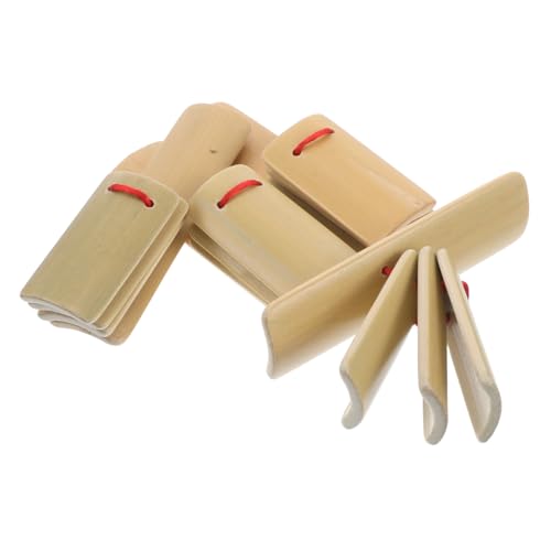 BESTonZON 4 Stück Für Anfänger Klöppel Schlaginstrument Bühnenauftritt Kuaiban Krachmacher Kastagnette Klatschen Kuaiban Tragbar Kuaiban Chinesisch Kuaiban Bambus Beige BESTonZON 4 Stück Für Anfänger Klöppel Schlaginstrument Bühnenauftritt Kuaiban Krachmacher Kastagnette Klatschen Kuaiban Tragbar Kuaiban Chinesisch Kuaiban Bambus Beige von BESTonZON