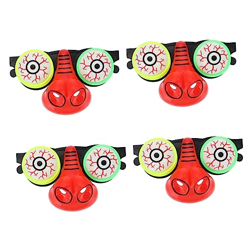 BESTonZON 4 Stück Gläser Lutscher gefälschte Augapfel-Brille Randlose Sonnenbrille seltsam lustiger Frühling Halloween mitgebsel halllowen geschke gruselige Brille gruselige Augäpfel Plastik von BESTonZON