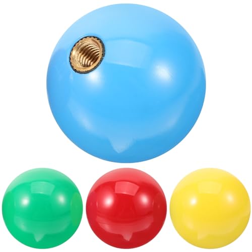 BESTonZON 4 Stück Griffwippe Mit Kugelkopf Arcade-spielteile Joystick-kugelgriff Joystick-Griff, Obere Kugel Game-Stick-oberkopf Spielersatz Wippe Mit Rundem Kopf Ersetzen Plastik Spielstock von BESTonZON