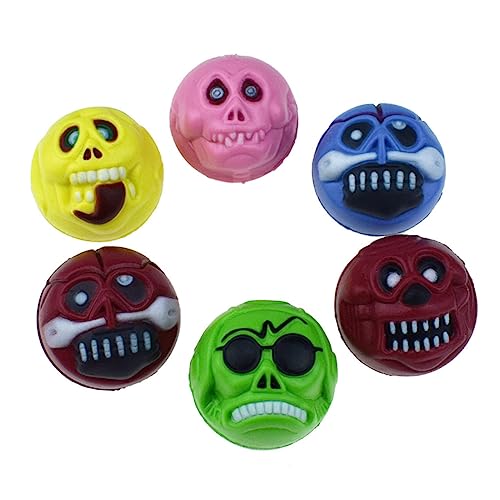 BESTonZON 4 Stück Gummielastischer Ball Ballon federnd große Hüpfbälle prallen Halloween Halloween Toys flummiset Gummikugeln Halloween-Requisiten Halloween-Bälle von BESTonZON