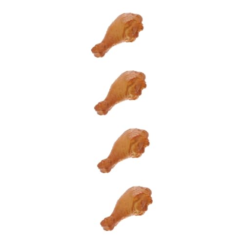 BESTonZON 4 Stück Hähnchenkeulen für simuliertes Essen Lebensmitteldekor Hühnerdekor Gefälschte Hühnerbein-Attrappe Kunstmalerei-Requisite Hühnerschenkel realistisches Essen falsches Huhn BESTonZON 4 Stück Hähnchenkeulen für simuliertes Essen Lebensmitteldekor Hühnerdekor Gefälschte Hühnerbein-Attrappe Kunstmalerei-Requisite Hühnerschenkel realistisches Essen falsches Huhn von BESTonZON