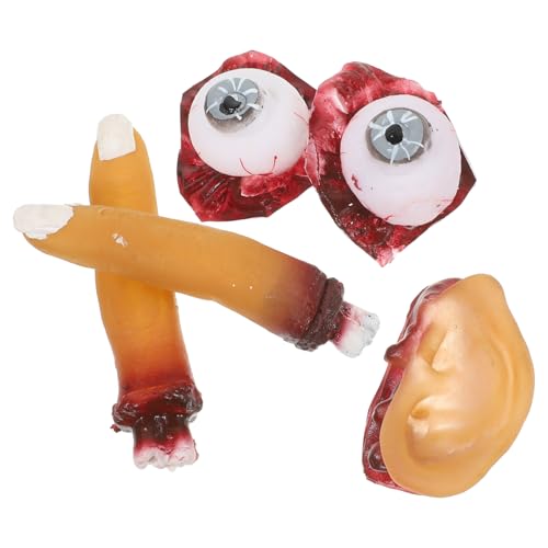 BESTonZON 4 Stück Halloween-Orgelrequisiten Teile Zombie Stütze Halloween- Halloween Horror Halloween grusel Halloween-Körperorgel-Dekoration Simulation Körperorgan-Requisite Plastik von BESTonZON