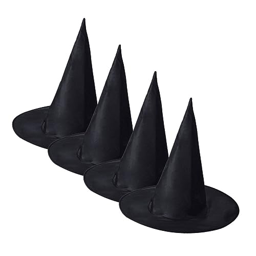 BESTonZON 4 Stück Halloween-Zaubererhut Hexenkostümhut Cosplay-Hexenhut verkleiden zubehör Vampirhut halloween hut halloween costume Party-Hexenhut festlicher Hexenhut Tuch Black BESTonZON 4 Stück Halloween-Zaubererhut Hexenkostümhut Cosplay-Hexenhut verkleiden zubehör Vampirhut halloween hut halloween costume Party-Hexenhut festlicher Hexenhut Tuch Black von BESTonZON