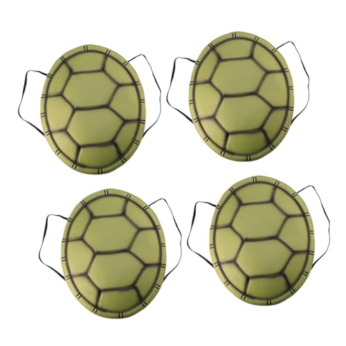 BESTonZON Eva-schildkrötenpanzer-Requisite Für Aufführungen 4er-Pack Karnevals-schildkrötenpanzer-kostüme Gummiband Partyausrüstung Für Jungen Und Mädchen von BESTonZON