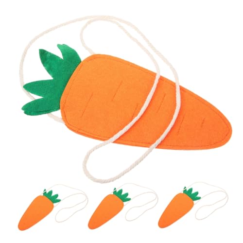 BESTonZON 4 Stück Karottenbrötchen Geldbeutel Kleinkindertasche Kaninchen Geldbörse Schultasche Für Lustige Karotten Für Kleinkindtaschen Für Mädchen Tragetasche Vlies Orange BESTonZON 4 Stück Karottenbrötchen Geldbeutel Kleinkindertasche Kaninchen Geldbörse Schultasche Für Lustige Karotten Für Kleinkindtaschen Für Mädchen Tragetasche Vlies Orange von BESTonZON