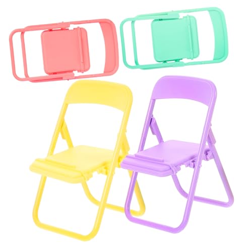 BESTonZON 4 Stück Klappstuhl Zubehör Puppe Mini-Stuhl neuartiger Telefonständer Babytrage für kinderspielzeug spielzeuge für Kleinkindspielzeug Miniaturmöbel Plastik BESTonZON 4 Stück Klappstuhl Zubehör Puppe Mini-Stuhl neuartiger Telefonständer Babytrage für kinderspielzeug spielzeuge für Kleinkindspielzeug Miniaturmöbel Plastik von BESTonZON