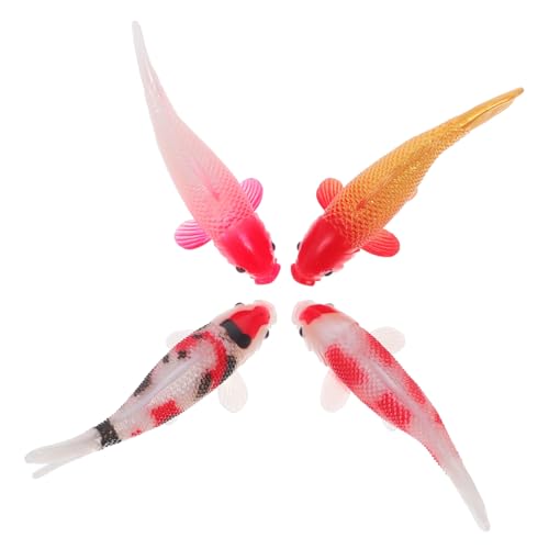 BESTonZON 4 Stück Koi Fisch Figuren Lebensechte Künstliche Goldfisch Dekorationen für Aquarien Feengärten und Kreative Szenen Kompakte Pflegeleichte Ornamente für Erwachsene BESTonZON 4 Stück Koi Fisch Figuren Lebensechte Künstliche Goldfisch Dekorationen für Aquarien Feengärten und Kreative Szenen Kompakte Pflegeleichte Ornamente für Erwachsene von BESTonZON
