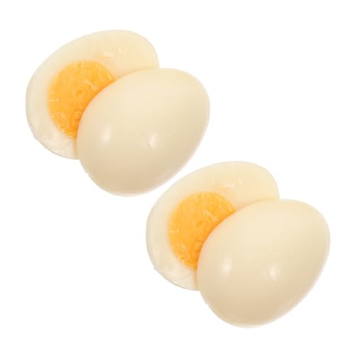 BESTonZON 4 Stück Künstliche Eier aus PVC Realistische Nachbildung von Gekochten Eiern für Fotografie Küchen Dekoration und Lernzwecke BESTonZON 4 Stück Künstliche Eier aus PVC Realistische Nachbildung von Gekochten Eiern für Fotografie Küchen Dekoration und Lernzwecke von BESTonZON