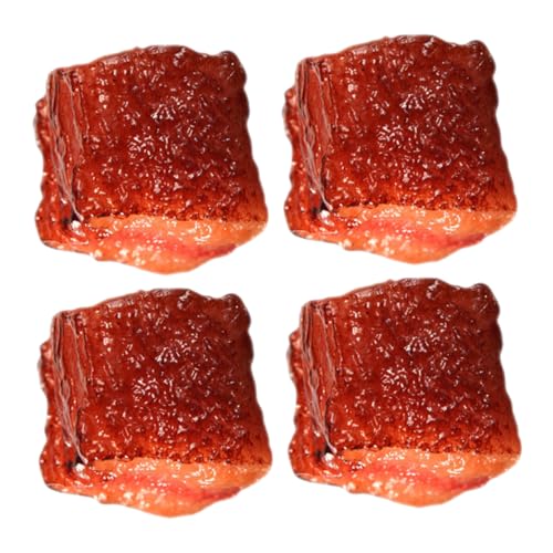 BESTonZON 4stücke Simulationsrindfleisch Gekochtes Kunstfleisch Modell Lebensechte Fleischwürfel Dekoration Für Küche Tisch Party Und Fotografie BESTonZON 4stücke Simulationsrindfleisch Gekochtes Kunstfleisch Modell Lebensechte Fleischwürfel Dekoration Für Küche Tisch Party Und Fotografie von BESTonZON