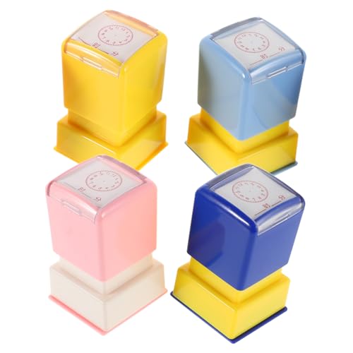 BESTonZON 4 Stück Lernuhr Stempel für Interaktive Lehrmittel zur Zeitverständnis Bunte Stempel für Grundschüler für Unterricht und Matheübungen BESTonZON 4 Stück Lernuhr Stempel für Interaktive Lehrmittel zur Zeitverständnis Bunte Stempel für Grundschüler für Unterricht und Matheübungen von BESTonZON