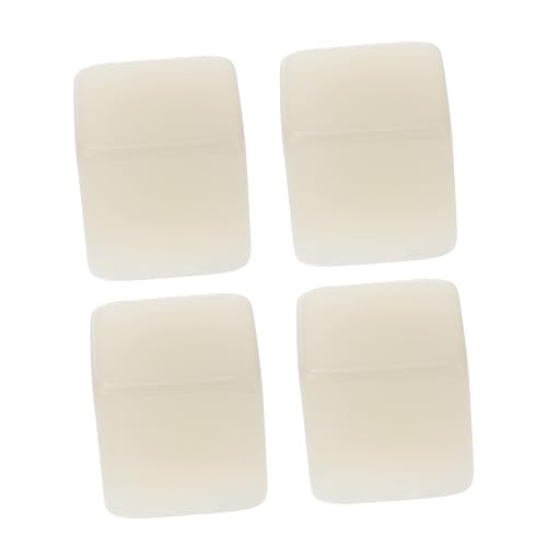 BESTonZON 4 Stück Leuchtwürfel Blankowürfel Klare Würfel Beleuchtete Blankowürfel Brettspielwürfel Tischspielwürfel Leuchtwürfel Würfelrequisiten Spielwürfel Rollenspielwürfel Beige Acryl von BESTonZON
