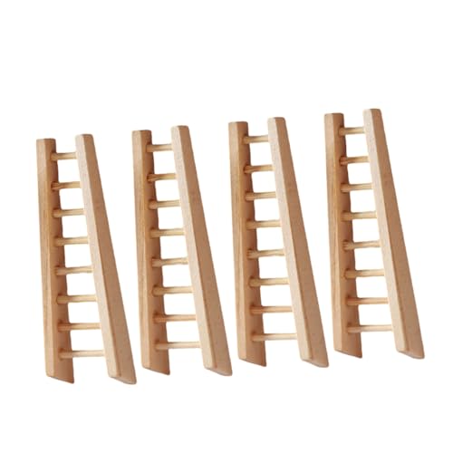 BESTonZON 4stücke Miniatur-trittleiter Aus Holz Im Maßstab Für Puppenhausmöbel Und Feengarten-Dekoration Kleine Spielzeugleiter Für Modellbau Und Sammler BESTonZON 4stücke Miniatur-trittleiter Aus Holz Im Maßstab Für Puppenhausmöbel Und Feengarten-Dekoration Kleine Spielzeugleiter Für Modellbau Und Sammler von BESTonZON