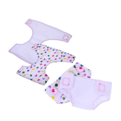 BESTonZON 4 Stück Mehrweg stoffwindeln für Puppen Waschbare Babypuppen Windeln aus Kindersicheren Materialien Fördert Motorische Fähigkeiten und Fantasievolles Rollenspiel Geschenk für von BESTonZON