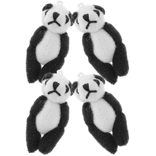 BESTonZON 4 Stück Mini Panda Plüschanhänger Niedliche Kuscheltiere für Handgefertigte Panda Puppen Geschenkidee für Jungen und Mädchen BESTonZON 4 Stück Mini Panda Plüschanhänger Niedliche Kuscheltiere für Handgefertigte Panda Puppen Geschenkidee für Jungen und Mädchen von BESTonZON