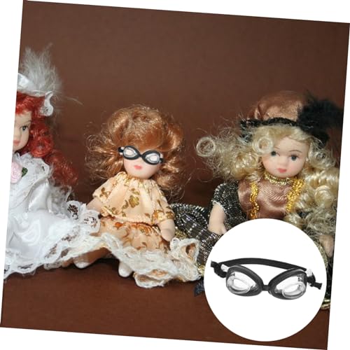 BESTonZON 4 Stück Mini Schwimmbrillen Puppenzubehör Teiliges Kunststoff Langlebig und Leicht für DIY Puppenkostüme und Fotorequisiten Kompakt und Dekorativ für Puppenmode und Spielspaß von BESTonZON