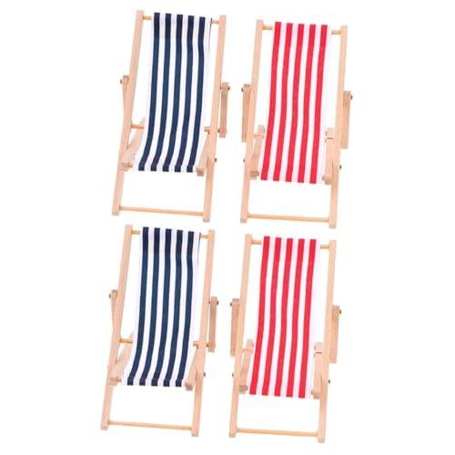 BESTonZON 4 Stück Mini Strandstuhl für Puppenhaus Rot und Blau Langlebige Miniatur Möbel für DIY Dekoration und Fotografie für Kreative Bastelprojekte BESTonZON 4 Stück Mini Strandstuhl für Puppenhaus Rot und Blau Langlebige Miniatur Möbel für DIY Dekoration und Fotografie für Kreative Bastelprojekte von BESTonZON