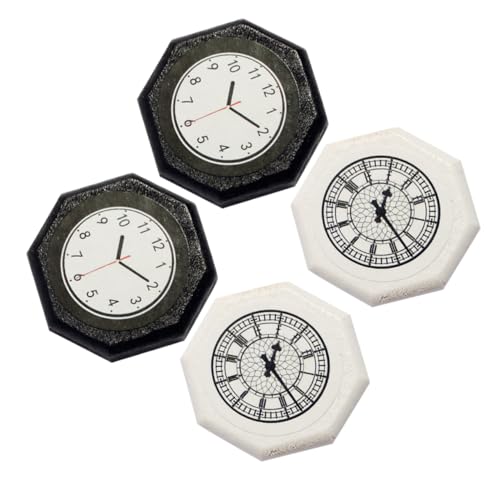 BESTonZON Miniatur-wanduhr 4-teiliges Set Für Puppenhaus Einzigartiges Mini-uhrmodell Für Dekorative Szenen BESTonZON Miniatur-wanduhr 4-teiliges Set Für Puppenhaus Einzigartiges Mini-uhrmodell Für Dekorative Szenen von BESTonZON