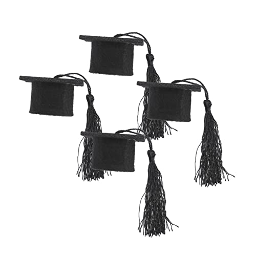 BESTonZON Lustiges Doktoranden-cap-set 4-teiliges Mini-zylinder-hüte-ornament-caps Für Abschlussfeier-foto-requisiten von BESTonZON