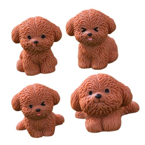 BESTonZON 4 Stück Miniatur Hunde Figuren Dekorationen aus Harz für Puppenhaus und Garten Realistische Tiermodelle für Kreative Bastelprojekte BESTonZON 4 Stück Miniatur Hunde Figuren Dekorationen aus Harz für Puppenhaus und Garten Realistische Tiermodelle für Kreative Bastelprojekte von BESTonZON