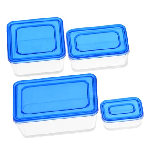 BESTonZON 4 Stück Miniatur Lunchboxen für Puppenhaus Teiliges Blaues Zubehör für Kreative DIY Dekoration Realistische Spielmöglichkeiten und Aufbewahrung Kleiner Spielzeuge BESTonZON 4 Stück Miniatur Lunchboxen für Puppenhaus Teiliges Blaues Zubehör für Kreative DIY Dekoration Realistische Spielmöglichkeiten und Aufbewahrung Kleiner Spielzeuge von BESTonZON