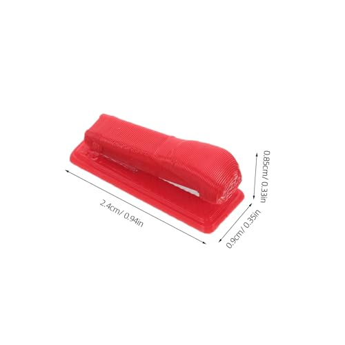BESTonZON 4 Stück Miniatur heftgerät Realistische Mini Tacker in Weiß Blau Rot Miniatur bürobedarf für Puppenhaus Kleines Bastelzubehör Handliche Study Supplies für Puppen von BESTonZON