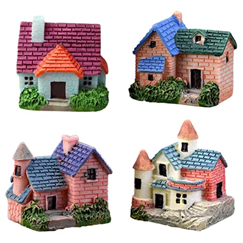BESTonZON 4 Stück Miniaturhaus Harz Micro Landschaftsdeko für Feengärten Puppenhäuser und Gartenlandschaften Langlebiges Vielseitiges Accessoire zur Verschönerung Dekorationen BESTonZON 4 Stück Miniaturhaus Harz Micro Landschaftsdeko für Feengärten Puppenhäuser und Gartenlandschaften Langlebiges Vielseitiges Accessoire zur Verschönerung Dekorationen von BESTonZON