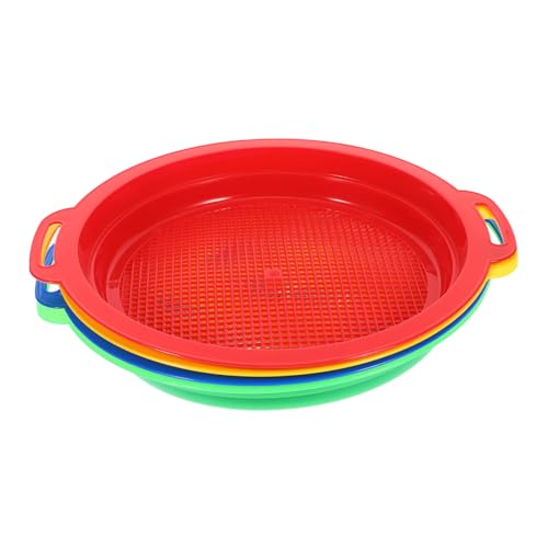 BESTonZON 4 Stück Netz für Beach Toys for sandspielzeug wasserspielzeuge Strandspielzeug für Babys strandspielzeug Set Kid Toys Sandsieb Strandsandsieb Plastik von BESTonZON