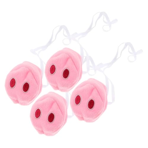 BESTonZON 4 Stück Niedliche Cosplay Schweinenasen aus Weichem Plüsch mit Elastischem Band Realistisch Gestaltete Tierkostüm Requisiten für Halloween Partys und Fasching BESTonZON 4 Stück Niedliche Cosplay Schweinenasen aus Weichem Plüsch mit Elastischem Band Realistisch Gestaltete Tierkostüm Requisiten für Halloween Partys und Fasching von BESTonZON