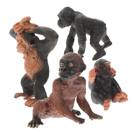 BESTonZON 4 Stück Orang-utan Spielzeugmodell Tierspielzeug Affenspielzeug Spielzeugtiere Lebendiges Tierhandwerk Tierstatue Schimpansen-Modell Tierfigur Simulation Tierfigur Plastik BESTonZON 4 Stück Orang-utan Spielzeugmodell Tierspielzeug Affenspielzeug Spielzeugtiere Lebendiges Tierhandwerk Tierstatue Schimpansen-Modell Tierfigur Simulation Tierfigur Plastik von BESTonZON