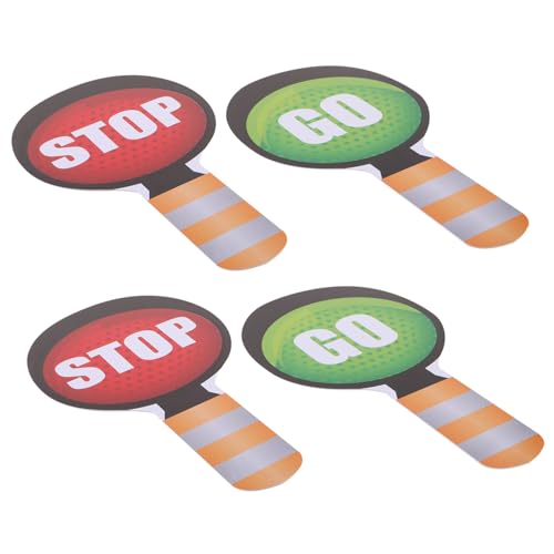 BESTonZON 4 Stück Paddel Lehrpaddel Mit Griff Doppelschilder Farbige Straßen Rotes Verkehrsschild Doppelseitiges Stoppsignal Doppelseitig Und Für Die Grundschule Grüne Seiten Hand BESTonZON 4 Stück Paddel Lehrpaddel Mit Griff Doppelschilder Farbige Straßen Rotes Verkehrsschild Doppelseitiges Stoppsignal Doppelseitig Und Für Die Grundschule Grüne Seiten Hand von BESTonZON