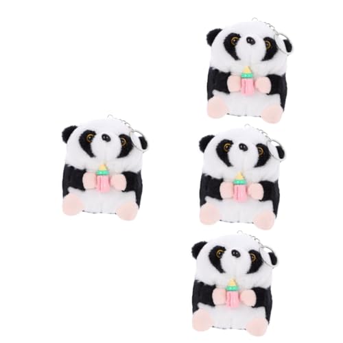 BESTonZON 4 Stück Panda-Spielzeug roter Panda plüschtier Panda Spielzeug zum Plüschtier Geschenke Panda-Puppe süße Kuscheltiere Haushalt Schlüsselanhänger sichuan Kleine Plüschpuppe von BESTonZON