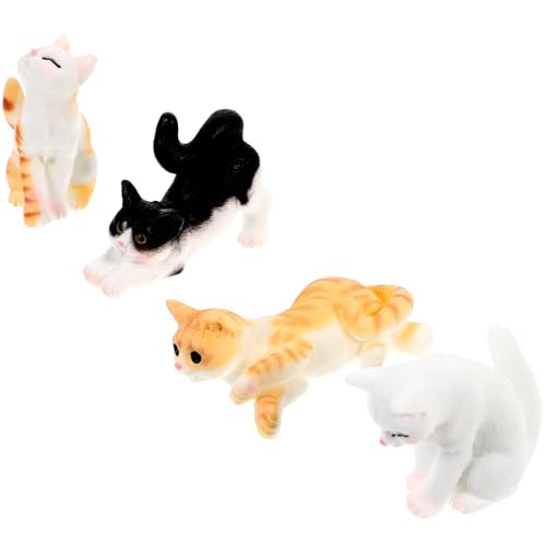 BESTonZON 4 Stück Puppenhaus Orange Katze Bonsai Katzenfigur Miniaturen Winzige Figuren Kätzchen Dekorationen Winzige Tiere Puppenhaus Kätzchen Figur Mini Tiere Modell Mini Katzenmodell BESTonZON 4 Stück Puppenhaus Orange Katze Bonsai Katzenfigur Miniaturen Winzige Figuren Kätzchen Dekorationen Winzige Tiere Puppenhaus Kätzchen Figur Mini Tiere Modell Mini Katzenmodell von BESTonZON