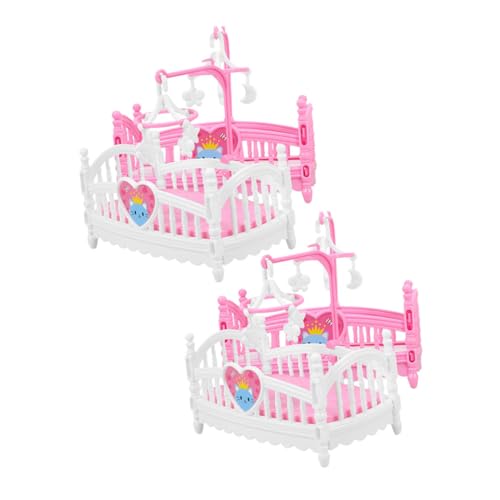 BESTonZON Pädagogisches Puppenhaus-möbelset Mini-krippe Für Jungen Und Mädchen Puppen-mini-krippenspielzeug Sichere Materialien von BESTonZON