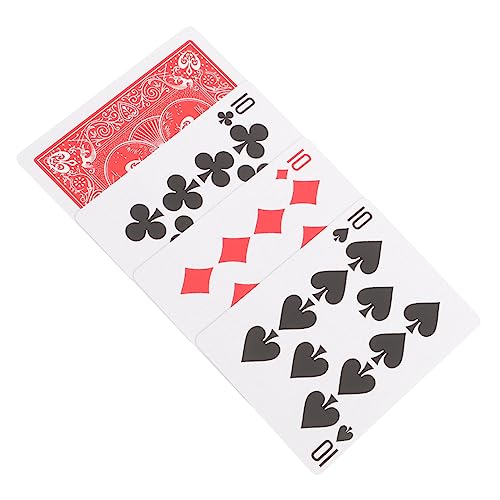 BESTonZON 4 Stück Requisiten Für Spielkartentricks Brettspiel-Poker Requisiten Für Familienspiele Unterhaltsame Spielkarten Brettspiele-Geschenk Partyzubehör Pokertisch Papier Haupt von BESTonZON