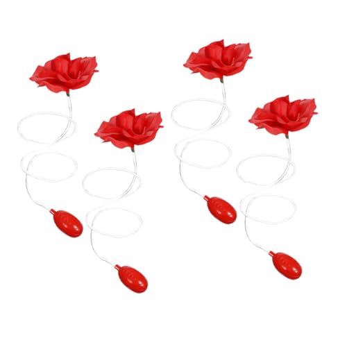 BESTonZON 4 Stück Rote Spritzende Rosen-Prank-spielzeuge Realistische Wasserblumen für Halloween und Aprilscherz Lustige Party-streiche für Erwachsene BESTonZON 4 Stück Rote Spritzende Rosen-Prank-spielzeuge Realistische Wasserblumen für Halloween und Aprilscherz Lustige Party-streiche für Erwachsene von BESTonZON