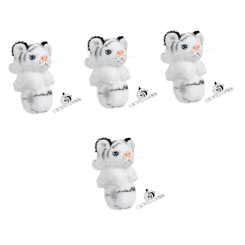 BESTonZON 4 Stück Schlagarmband Kinderarmband Panda-Plüsch party geschenke für kinder kindergeburtstags mitgebsel Geschenke für Kleinkinder Tier Animal-Slap-Armbänder Schlagringe Luxus von BESTonZON