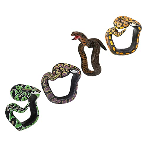 BESTonZON 4 Stück Schlangenarmband Spiel-Requisiten Handzubehör Nachgemachtes Schlangenspielzeug Neuartige Streichrequisiten Requisitenspielzeug Schlange Simulationsschlangenspielzeug PVC BESTonZON 4 Stück Schlangenarmband Spiel-Requisiten Handzubehör Nachgemachtes Schlangenspielzeug Neuartige Streichrequisiten Requisitenspielzeug Schlange Simulationsschlangenspielzeug PVC von BESTonZON