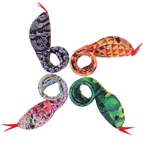 BESTonZON 4 Stück Schlangenring Kuscheltiere Spielzeugschlangen, die echt aussehen Kinderspielzeug animals toys for Geschenke für kleine Geschenke Spielzeuge Schlange liefert Junge von BESTonZON