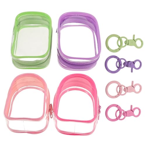 BESTonZON Display-Taschen-Set Für Sammlerstücke 4 Stück Mini-aufbewahrungstaschen Für Spielzeug Schlüsselanhänger Charm-Beutel von BESTonZON