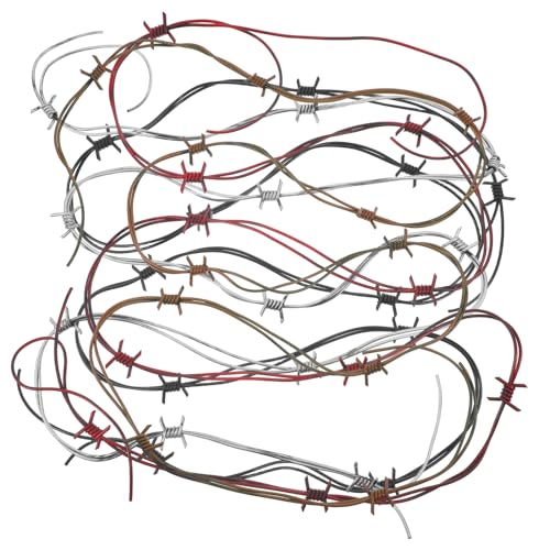 BESTonZON 4 Stück Simulationsdrahtkette Stacheldrähte Requisiten Halloween -Requisite Dekorative Ketten Zum Aufhängen Halloween-Kette Kettenstütze Halloween-innendekorationen PVC von BESTonZON