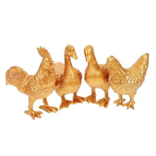 BESTonZON 4 Stück Simulationstiermodell für kinderspielzeug Toys for Tiere Mikrogartenzubehör tierisches haushaltstiere Cartoon-Tiere-Modelle Plastik von BESTonZON