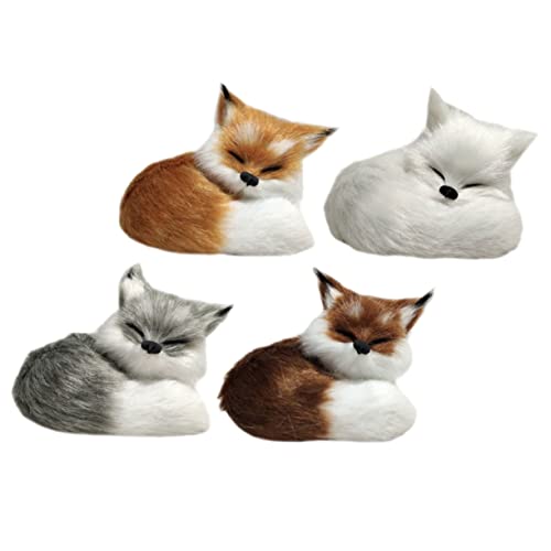 BESTonZON 4 Stück Simulierter Fuchs Lebendige Füchse Puppe Simulation Fuchs Dekorative Tiere Schmücken Schlafzimmer-Schreibtisch-Ornament Simulationstiere Nachahmung Fuchsmodell Plüsch BESTonZON 4 Stück Simulierter Fuchs Lebendige Füchse Puppe Simulation Fuchs Dekorative Tiere Schmücken Schlafzimmer-Schreibtisch-Ornament Simulationstiere Nachahmung Fuchsmodell Plüsch von BESTonZON