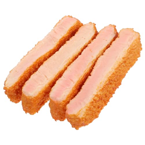BESTonZON 4 Stück Simuliertes Hühnersteak Gefälschte Lebensmittelmodelle Szenen Layout Requisiten Küche Gebratene Schweinekoteletts Lebensechtes Küchendekor Gefälschte Gebratene von BESTonZON