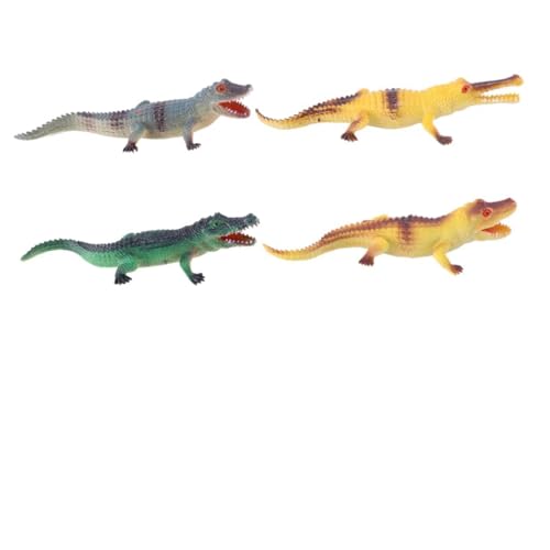 BESTonZON 4 Stück Simuliertes Krokodilmodell Tierfiguren Alligator Krokodilfiguren Für, Pädagogisches Kognitives Für Die Frühe Bildung Plastik von BESTonZON