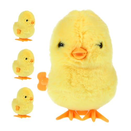 BESTonZON 4 Stück Springendes Gelbes Huhn Osterküken Hühnerspielzeug Für Partygeschenke Kükenspielzeug Küken Spielzeugküken Für Kleinkinder Küken Aufziehen Yellow Plastik von BESTonZON